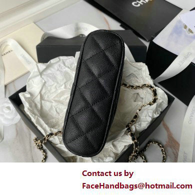 Chanel Grained Calfskin  &  Gold-Tone Metal Clutch with Chain Bag AP4000 Black 2025